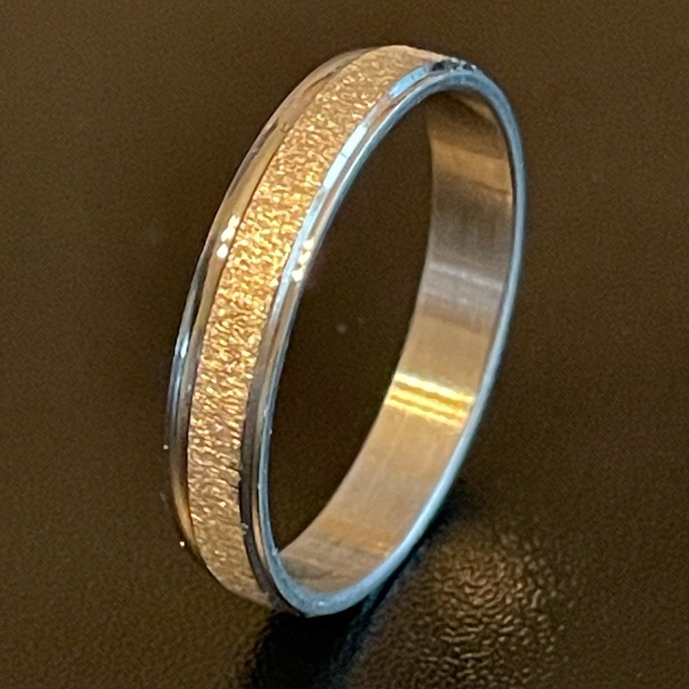 3mm stainless steel frosted ring - Picture 4 of 10